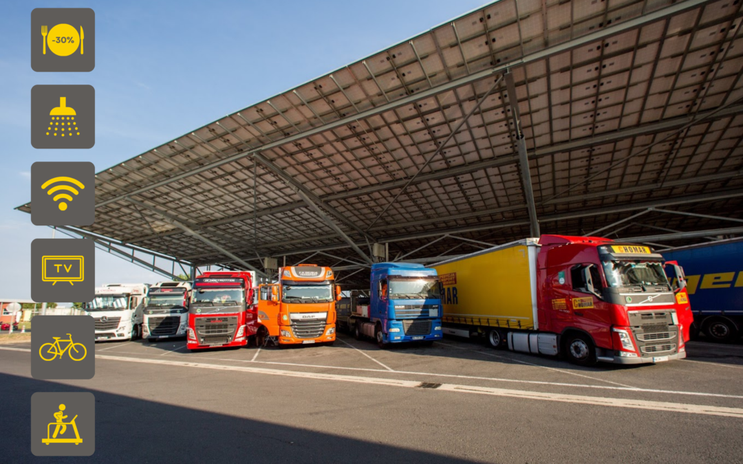 Truck Étape Béziers : des services gratuits et une réduction au restaurant pour les clients du parking