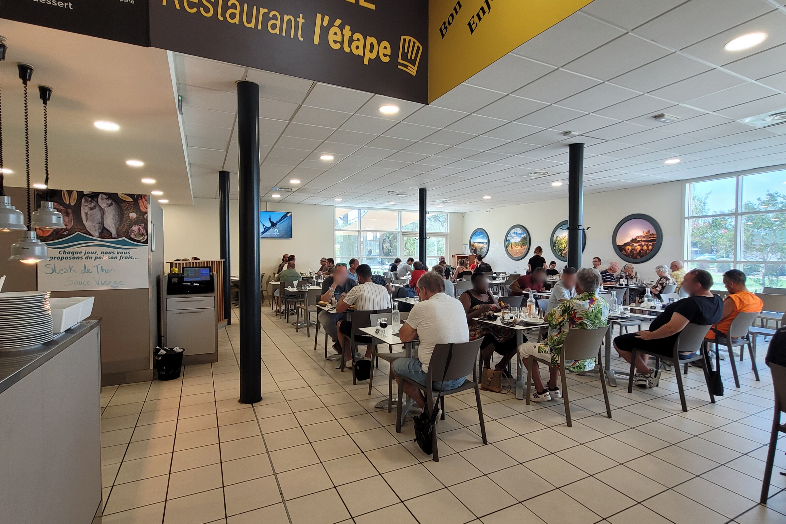 Bar-restaurant l'Etape service continu zone Via Europa Ouest proche Béziers Vendres