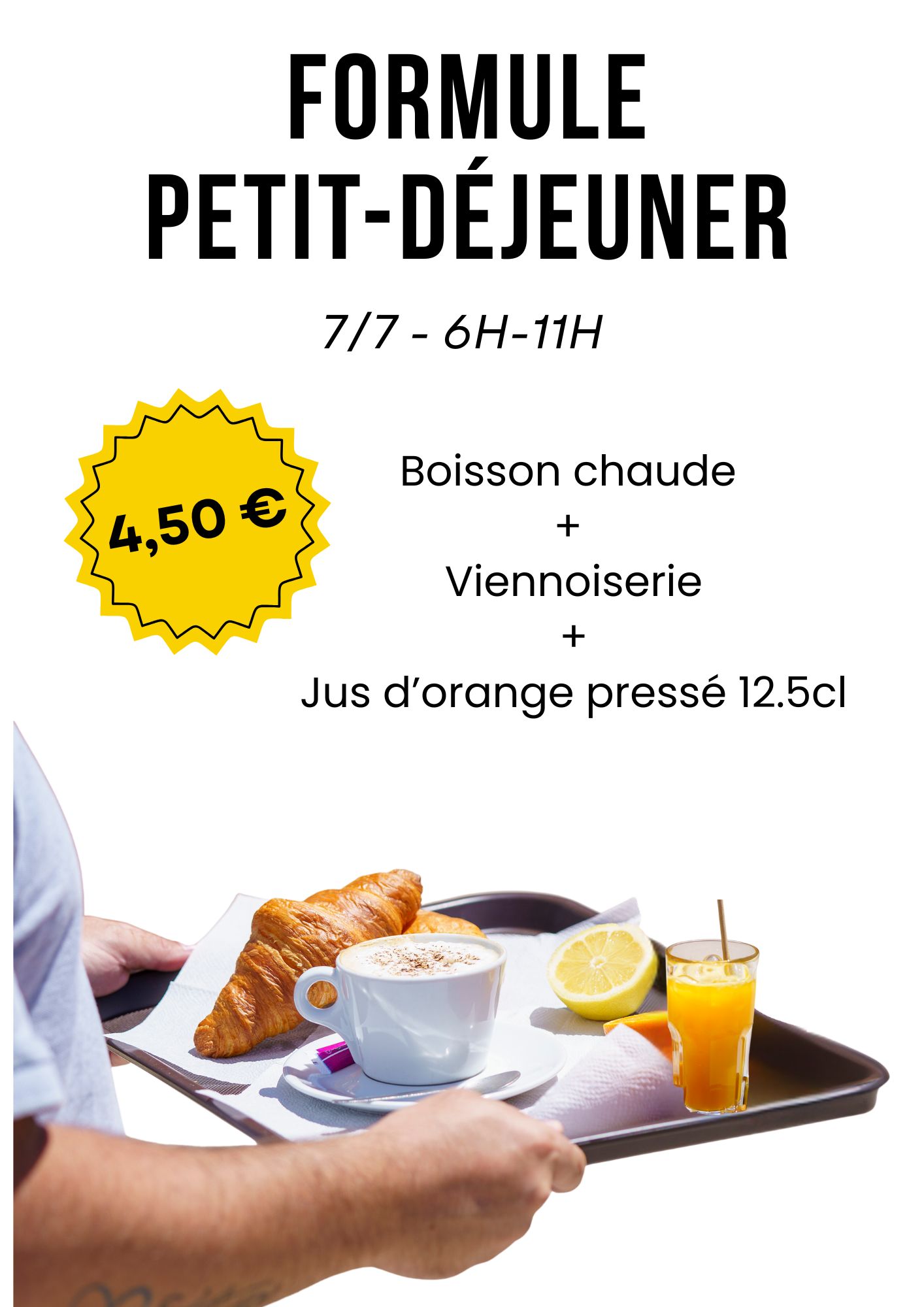Formule petit-déjeuner à 4.50€